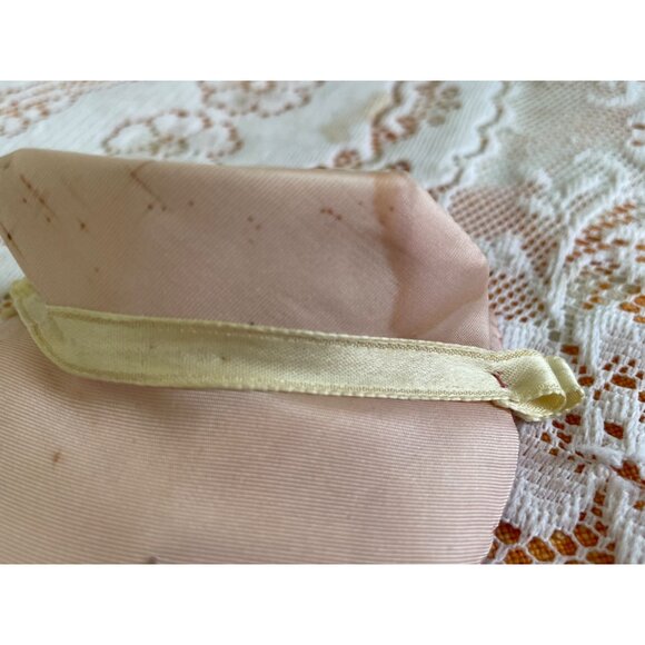 Antique 1930s Pincushion doll Face Embroidered  Silk Pink - Picture 8 of 15